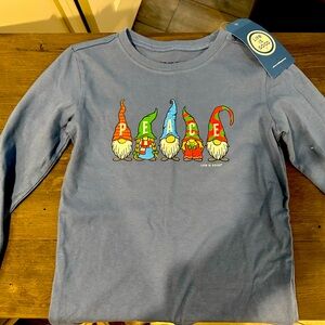 Life Is Good Kids Long Sleeve Shirt with Gnome Peace Design